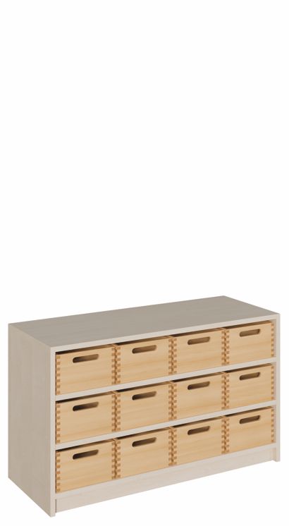 K Schrank 60 x 102 cm, 12 mittlere Kästen ohne/mit SF